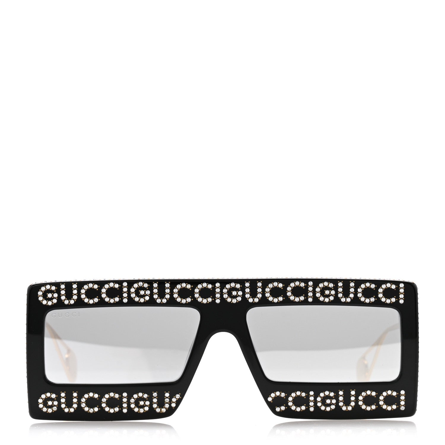 Gucci Acetate Crystal Mask-Frame Sunglasses GG0431S Black 2 of 8