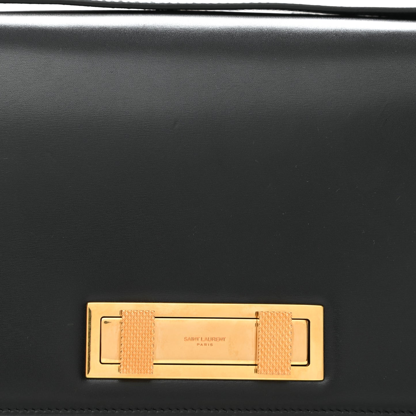 Smooth Calfskin Medium Domino Shoulder Bag Black