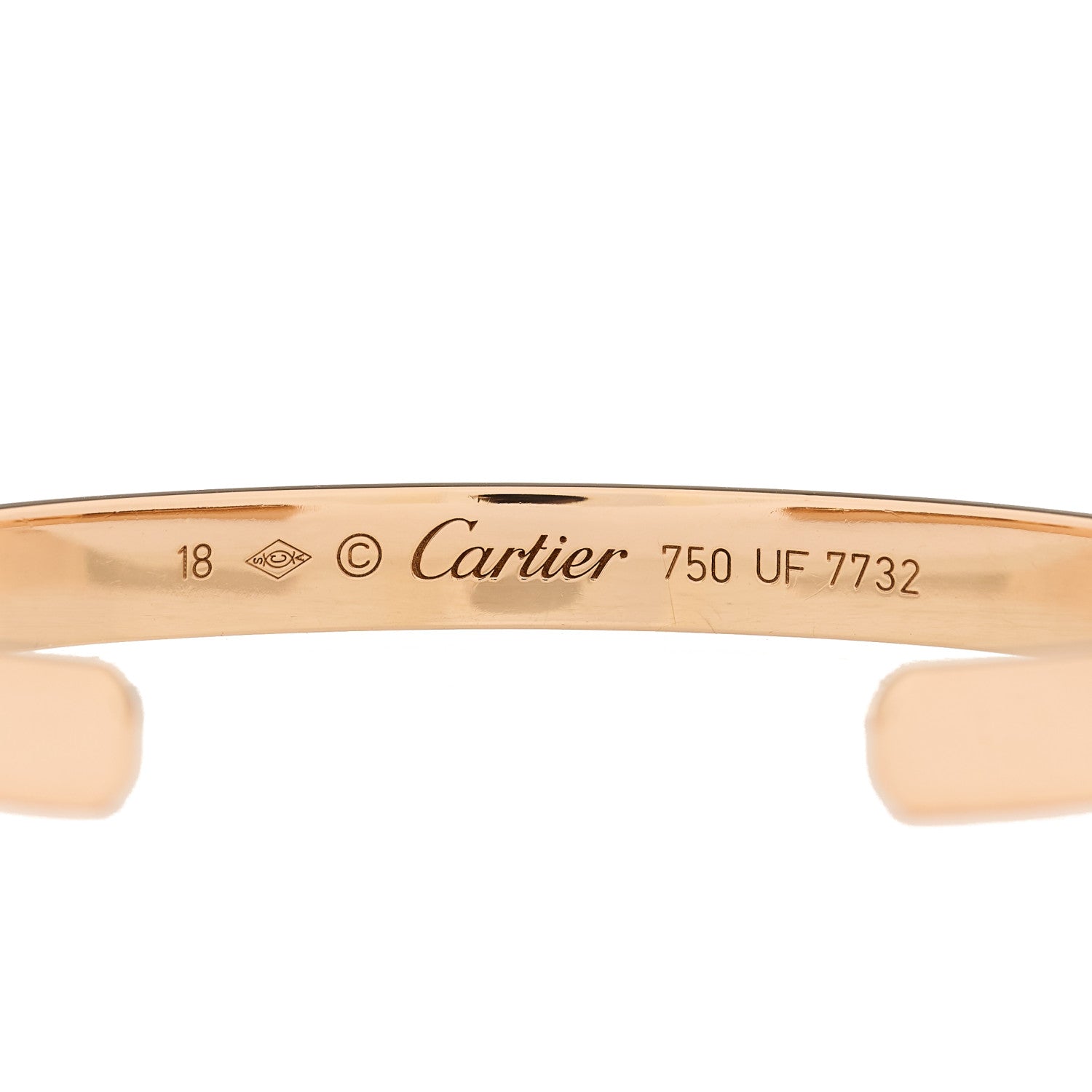 Cartier 18K Pink Gold LOVE Cuff Bracelet 18 3 of 3