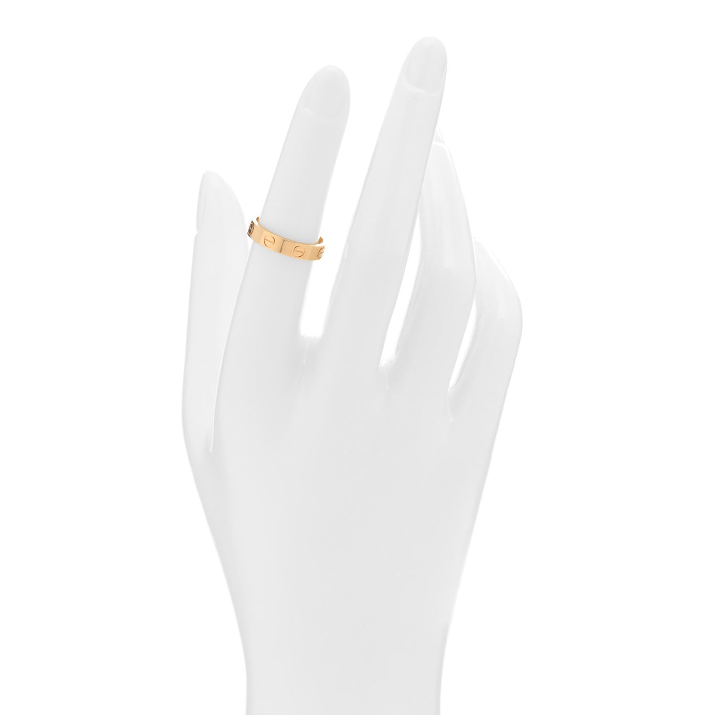 18K Yellow Gold 3.5mm LOVE Wedding Band Ring 50 5.25