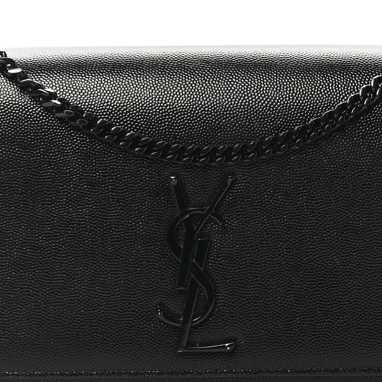 Saint Laurent Grain De Poudre Medium Classic Monogram Monochrome Kate Satchel Black 8 of 10