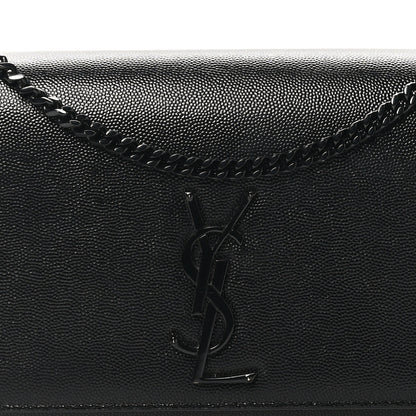 Saint Laurent Grain De Poudre Medium Classic Monogram Monochrome Kate Satchel Black 8 of 10