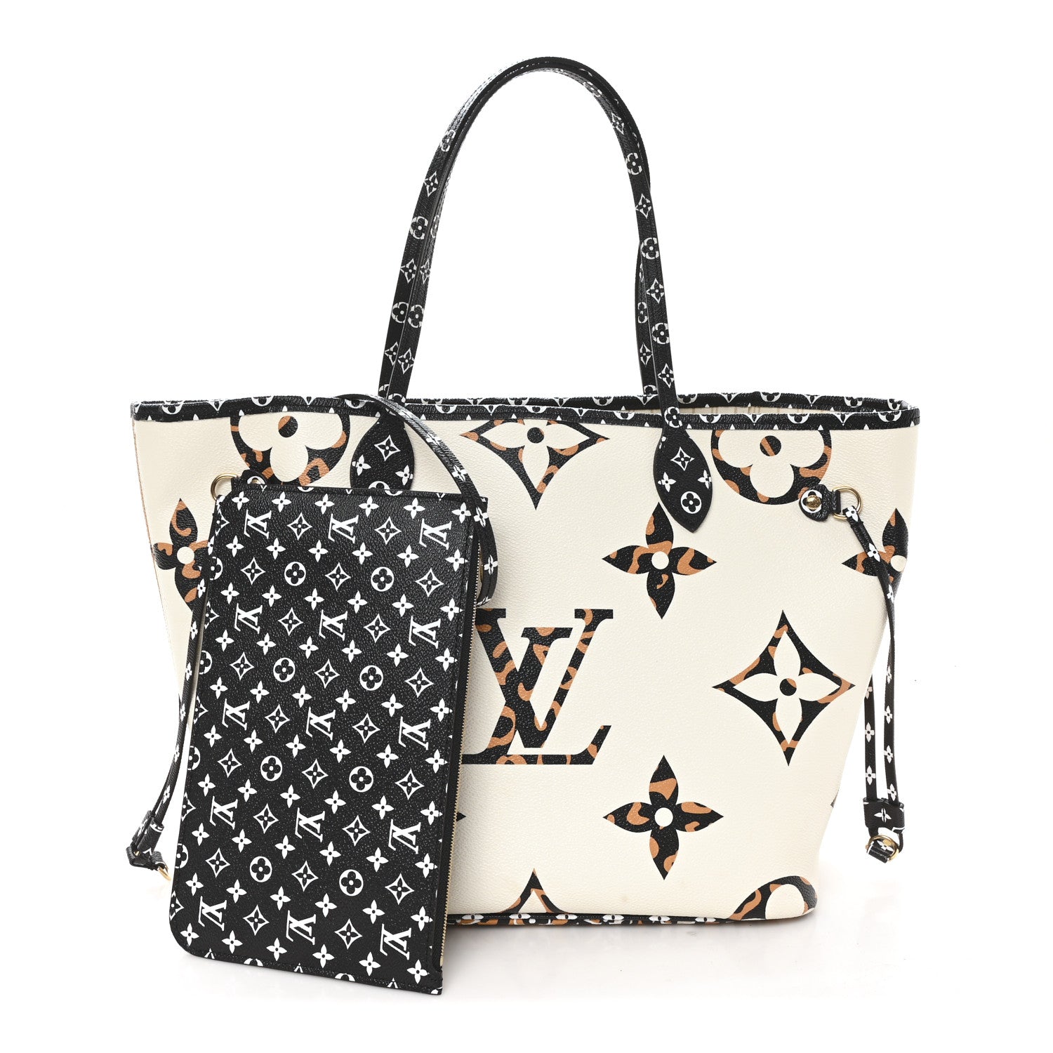 Louis Vuitton Monogram Giant Jungle Neverfull MM Ivory 3 of 11