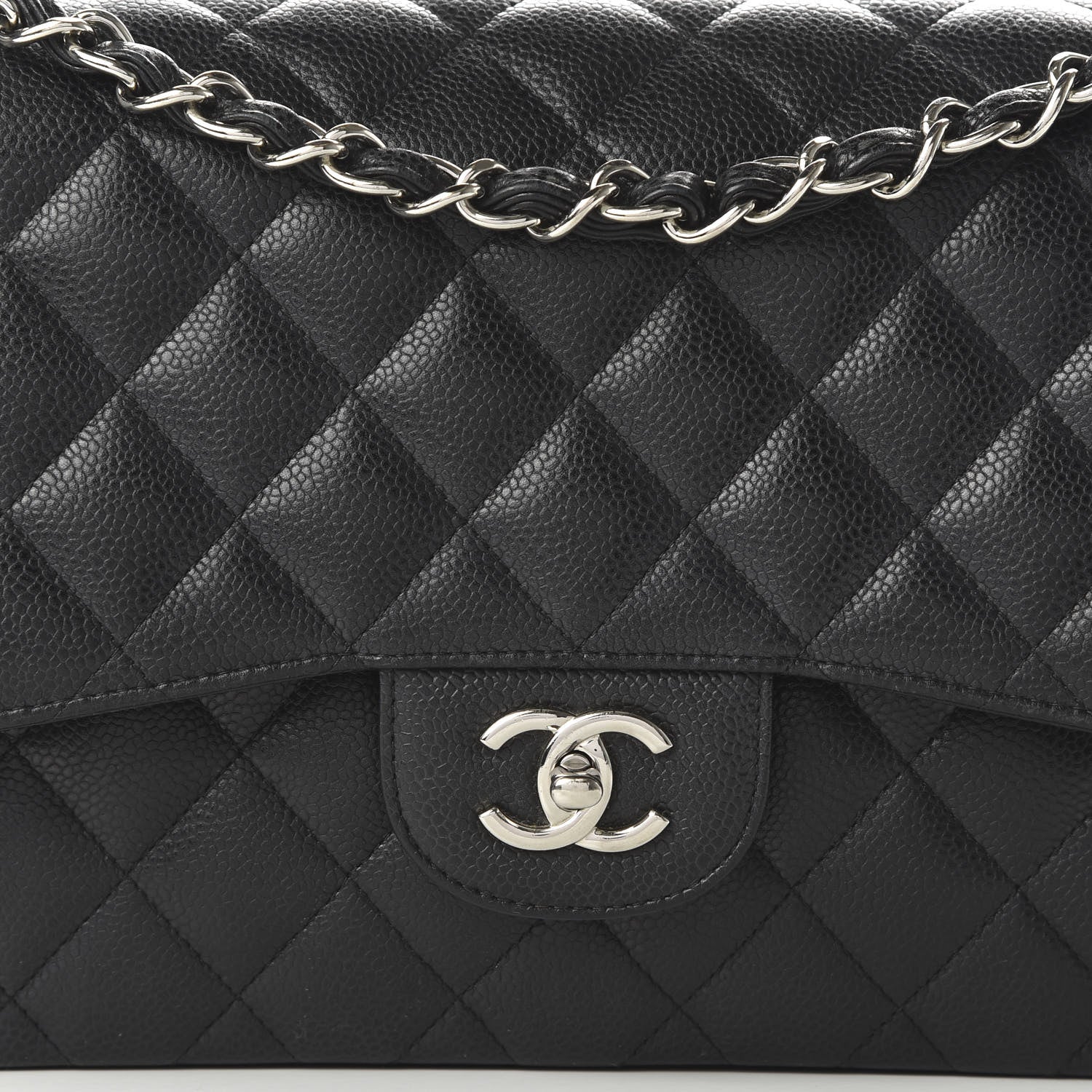 Chanel Caviar Quilted Jumbo Double Flap Black 10 of 11