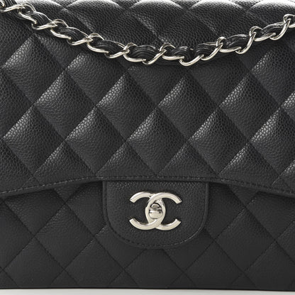 Chanel Caviar Quilted Jumbo Double Flap Black 10 of 11