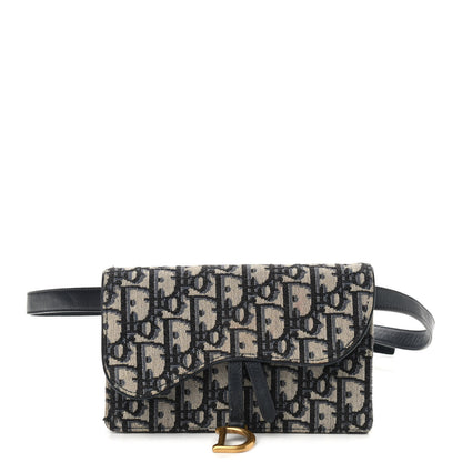 Christian Dior Oblique Saddle Belt Bag Blue 1 of 9