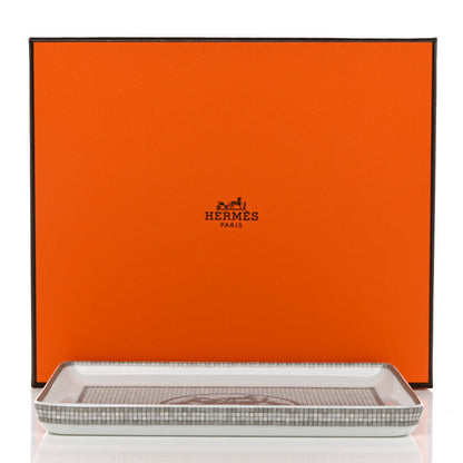 Hermes Porcelain Mosaique au 24 Platine Sushi Plate 7 of 7