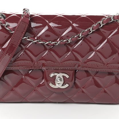 Chanel Patent Quilted Large Coco Shine Flap Burgundy 8 of 10