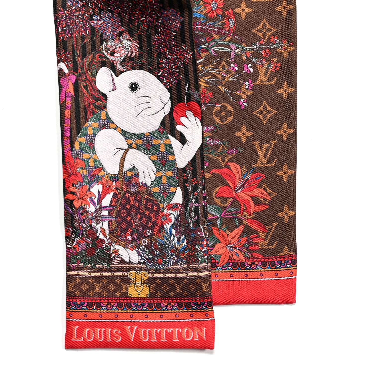 Louis Vuitton Silk Vuittonite Bandeau Brown 2 of 3
