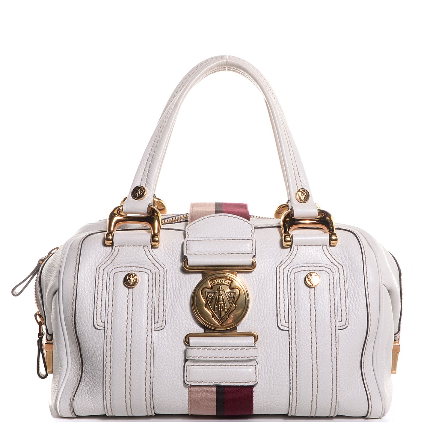 Leather Aviatrix Medium Boston White
