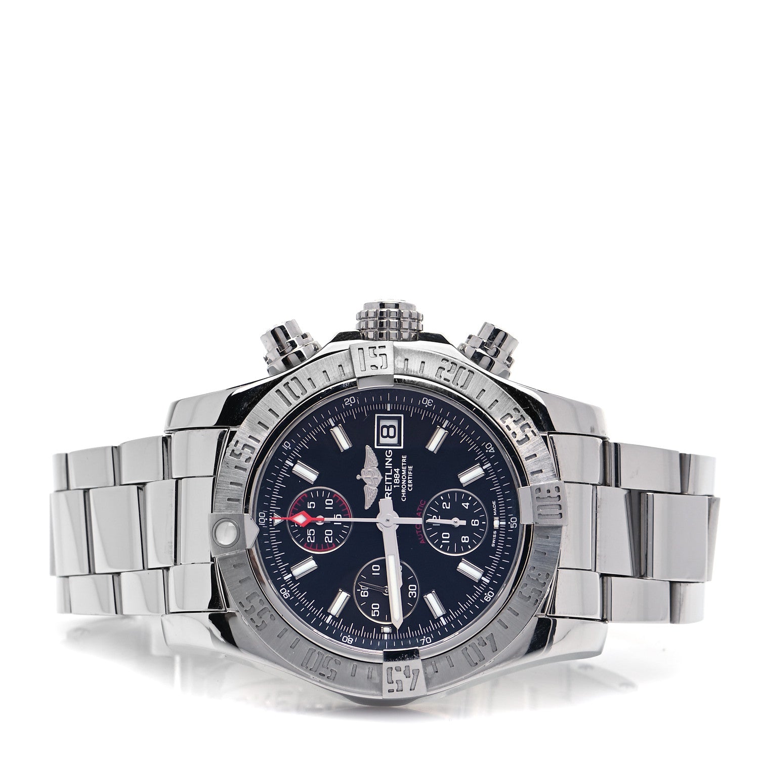 Breitling Stainless Steel 43mm Avenger II Chronograph Automatic Watch Black A13381 2 of 5