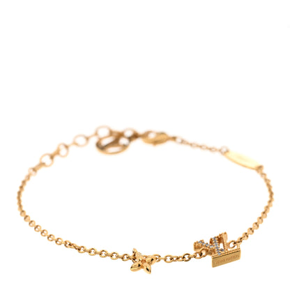 Louis Vuitton Metal Crystal LV Iconic Bracelet Gold 1 of 5
