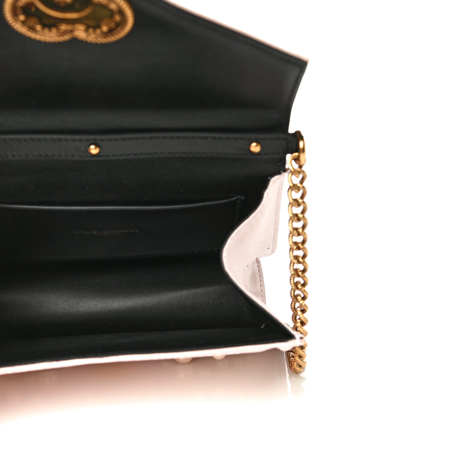Moire Pearl Embellished Small Devotion Top Handle Bag Pink