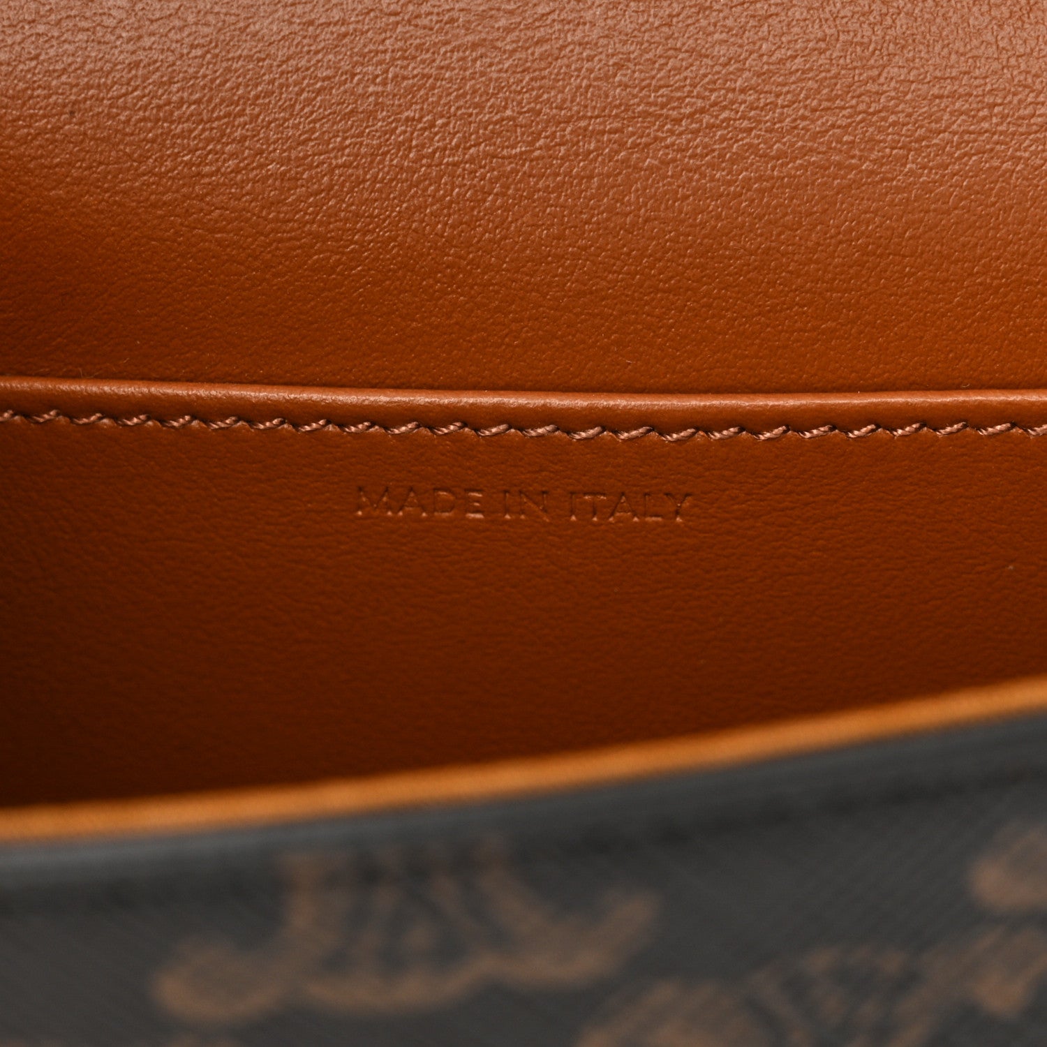 Celine Triomphe Canvas Calfskin Mini Claude Tan 7 of 13