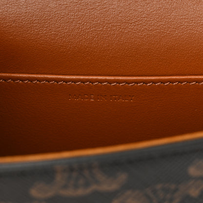 Celine Triomphe Canvas Calfskin Mini Claude Tan 7 of 13