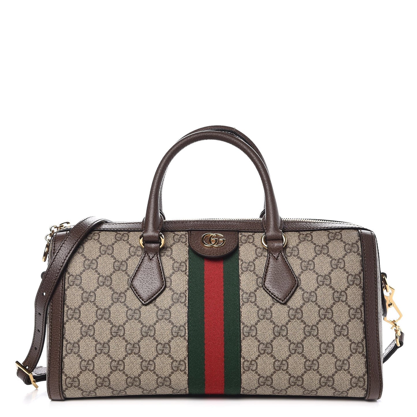 GG Supreme Monogram Web Medium Ophidia Boston Brown