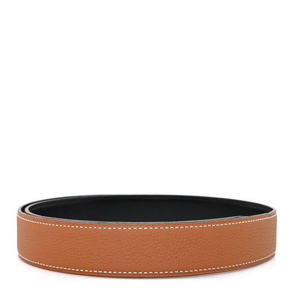 Hermes Box Togo 32mm Belt Strap 80 32 Black Gold 2 of 4