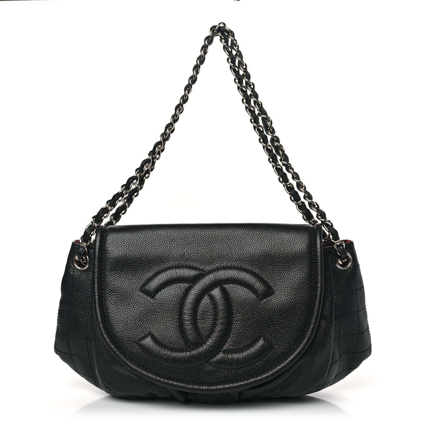 Chanel Caviar Large Half Moon Flap Black 1 of 10