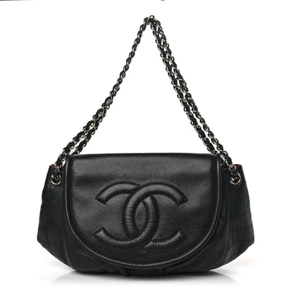 Chanel Caviar Large Half Moon Flap Black 1 of 10