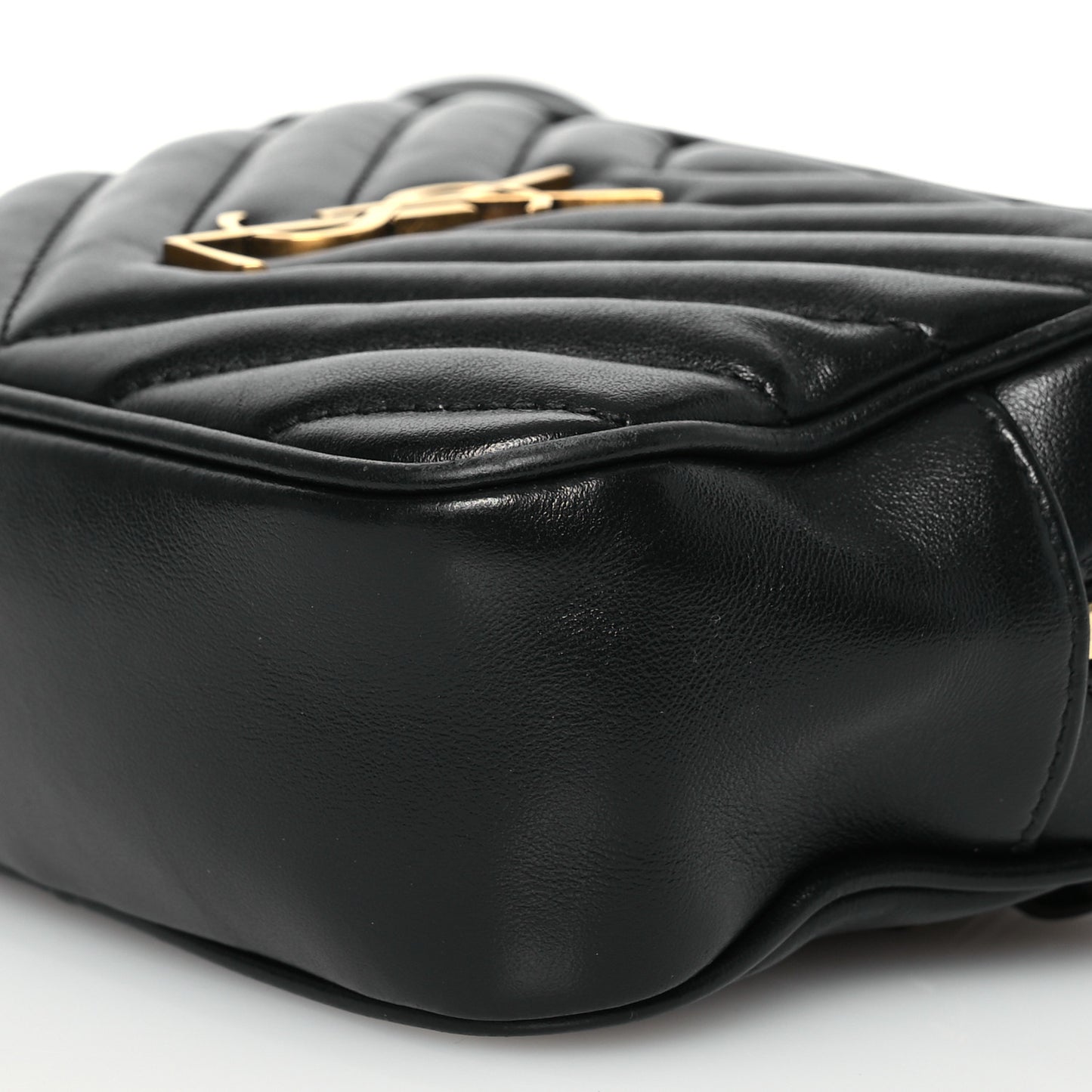 Calfskin Matelasse Monogram Lou Belt Bag Black