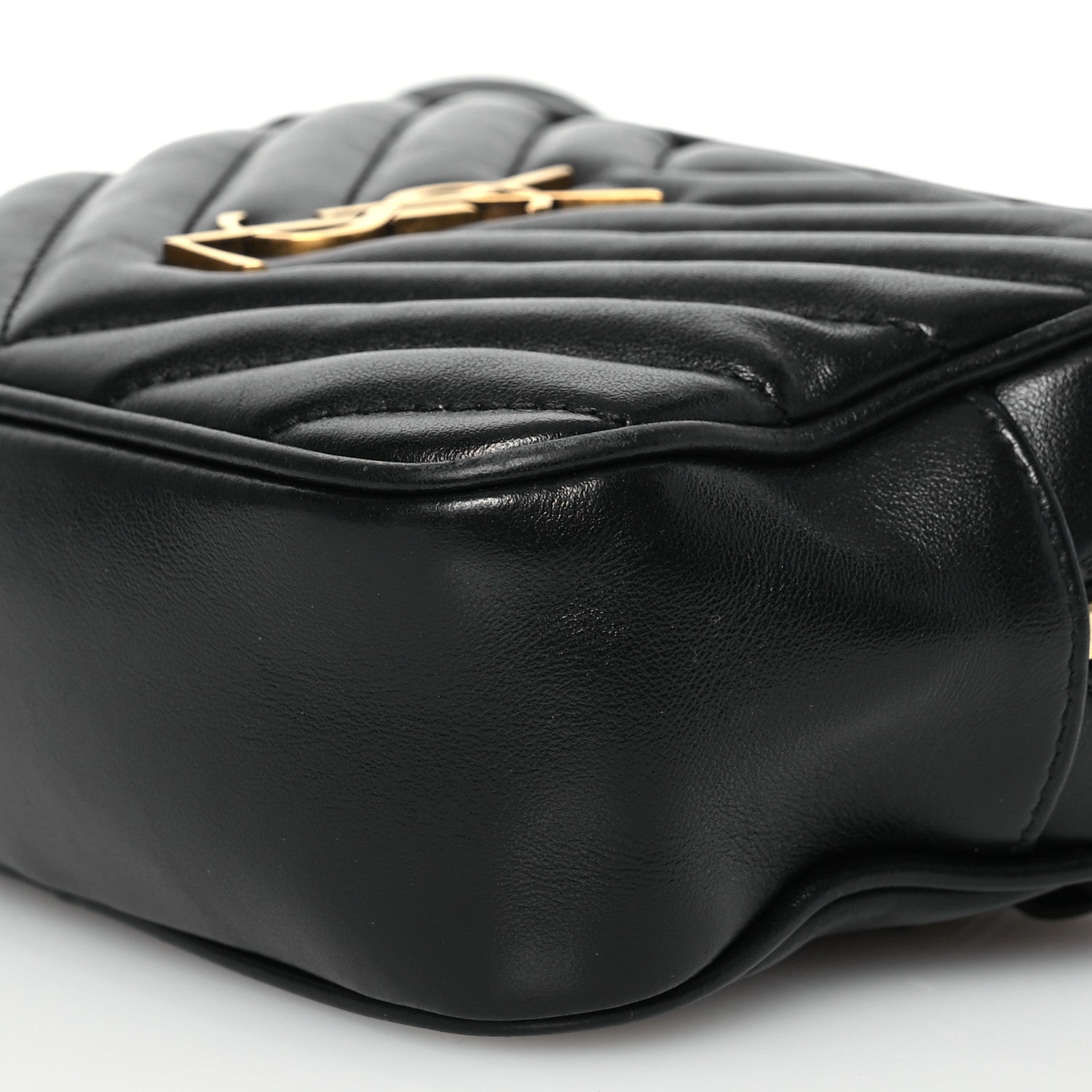 Saint Laurent Calfskin Matelasse Monogram Lou Belt Bag Black 11 of 16