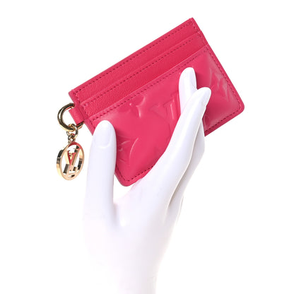 Louis Vuitton Lambskin Embossed Monogram Coussin Card Holder Bougainvillier 2 of 7