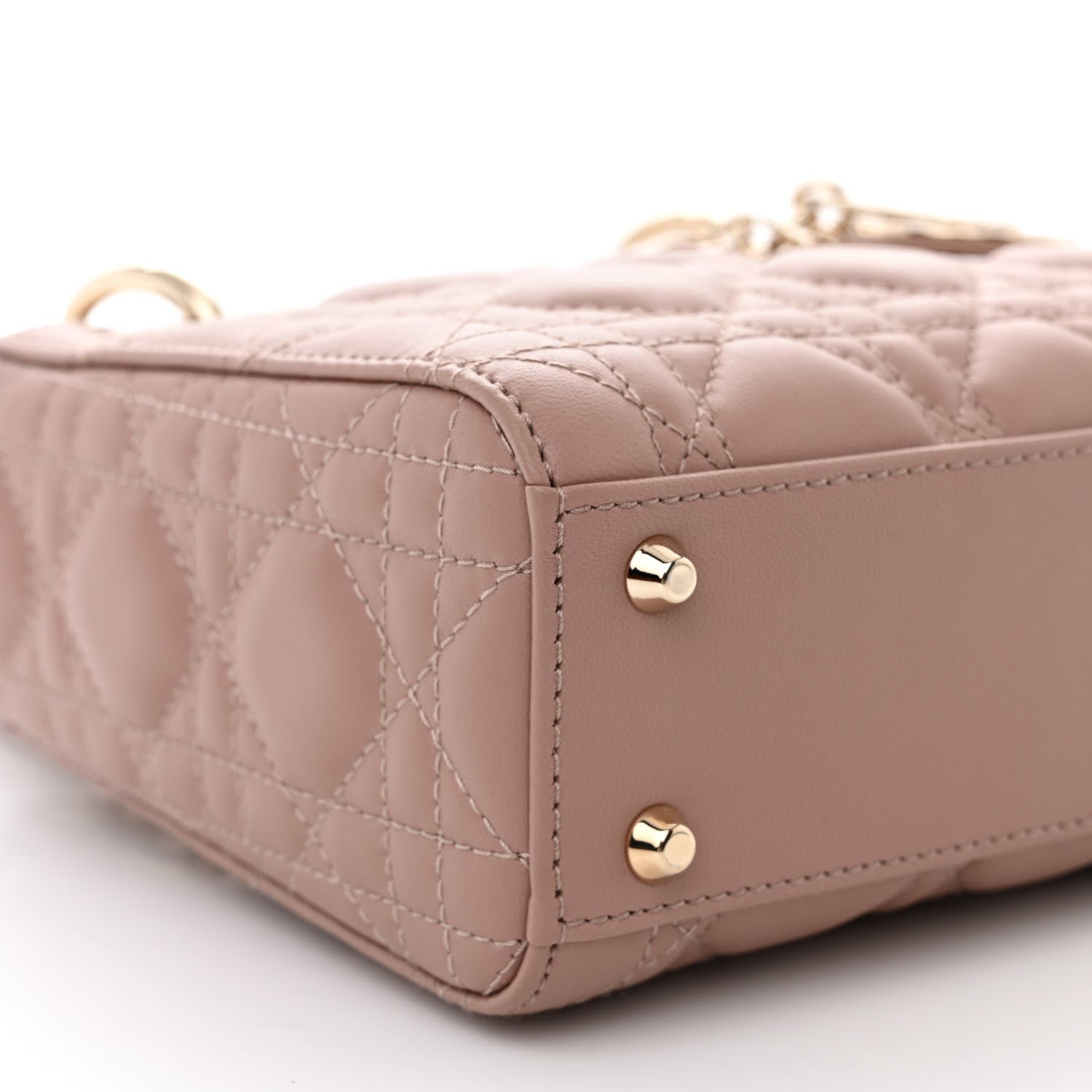 Christian Dior Lambskin Cannage Mini Lady Dior Blush 9 of 12