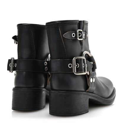 Miu Miu Calfskin Harness Enigneer Boots 37 Black 5 of 7