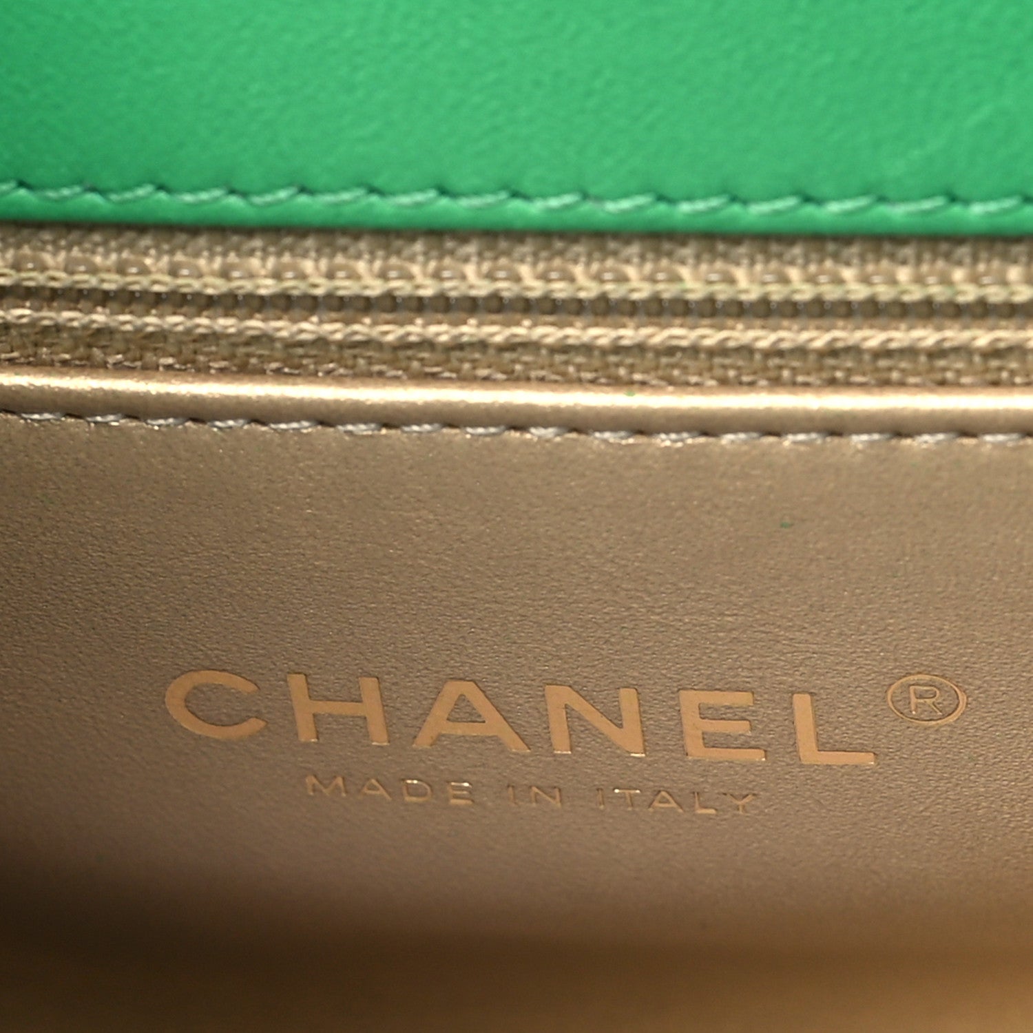 Chanel Lambskin Quilted La Parisienne Top Handle Flap Green 6 of 10