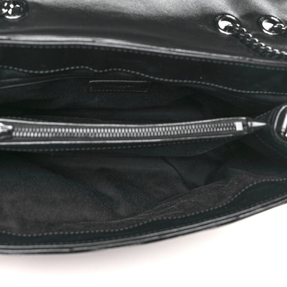 Saint Laurent Calfskin Y Quilted Monogram Monochrome Medium Loulou Chain Satchel Black 5 of 10