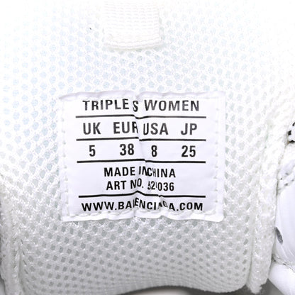 Balenciaga Fabric Mesh Womens Triple S Sneakers 38 White 8 of 11