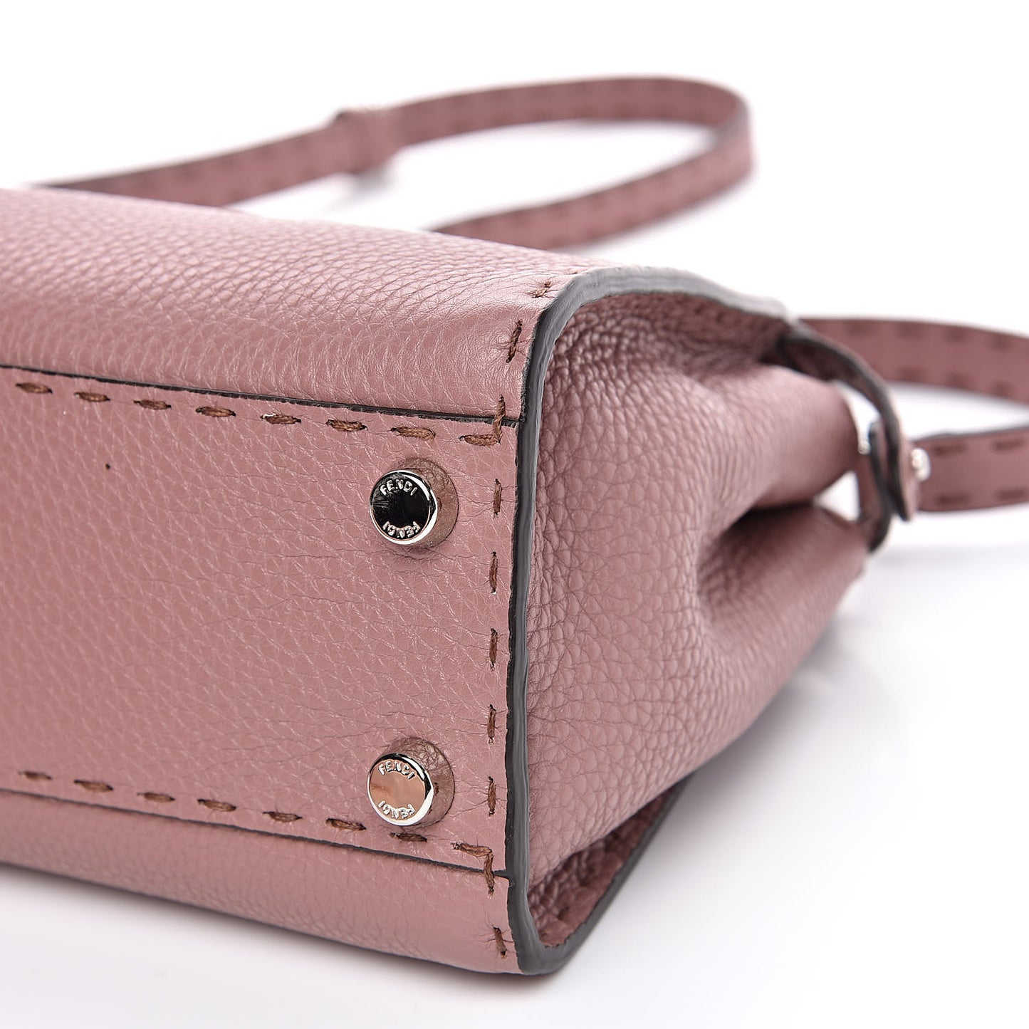 Cuoio Romano Selleria Bi-Color Mini Peekaboo Iconic Satchel English Rose Camelia