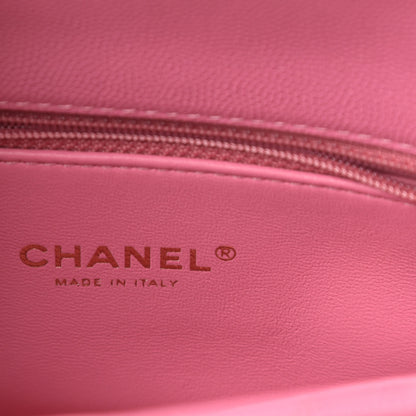 Chanel Caviar Lizard Embossed Quilted Mini Coco Handle Flap Pink 6 of 11