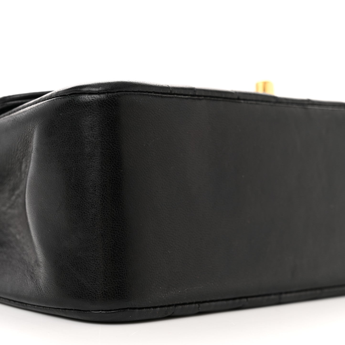 Lambskin Quilted Small Single Flap Black