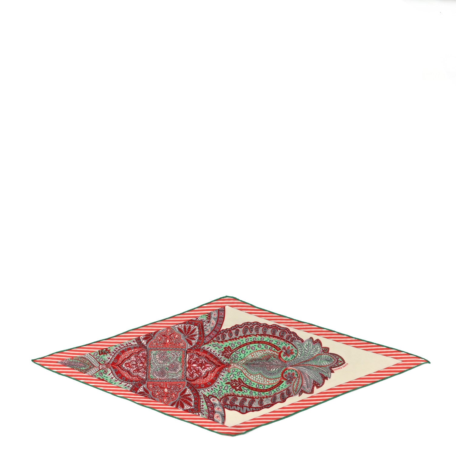Hermes Cashmere Silk Jardin De La Maharani Losange Scarf 1 of 5