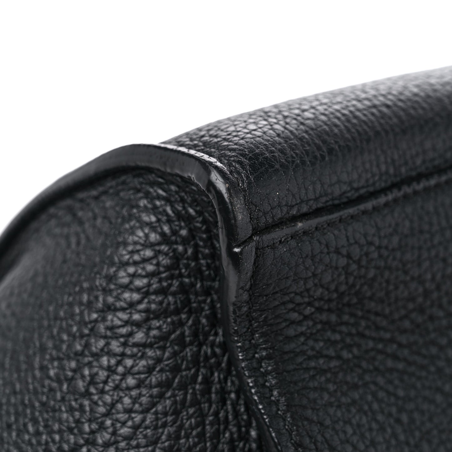 Supple Grained Calfskin Small Big Bag Black