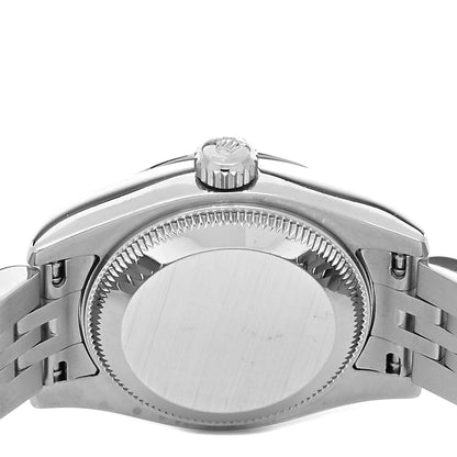 Rolex Stainless Steel 18K White Gold Diamond 26mm Oyster Perpetual Datejust Watch Silver 179174 4 of 5