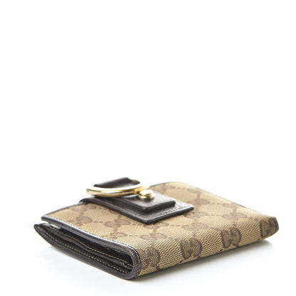 Gucci Monogram D Ring Compact Wallet Dark Brown 4 of 14