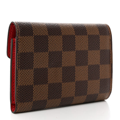 Louis Vuitton Damier Ebene Victorine Wallet Red 3 of 8