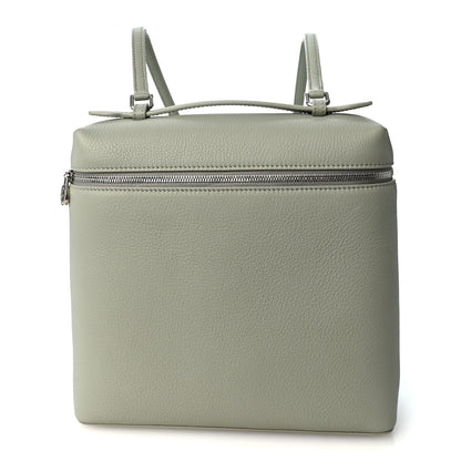 Loro Piana Grained Calfskin Extra Pocket L23.5 Backpack Eucalyptus 1 of 17