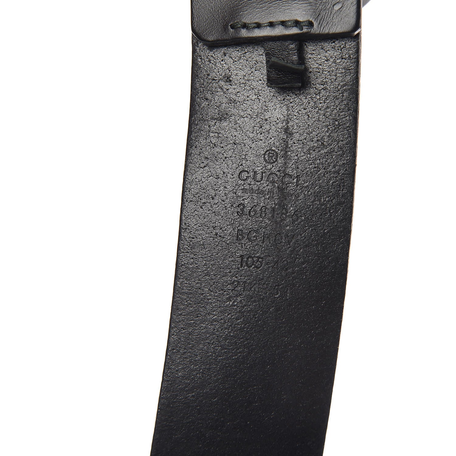 Gucci Selleria Calfskin Monochrome Interlocking G 37mm Belt 105 42 Black 6 of 8