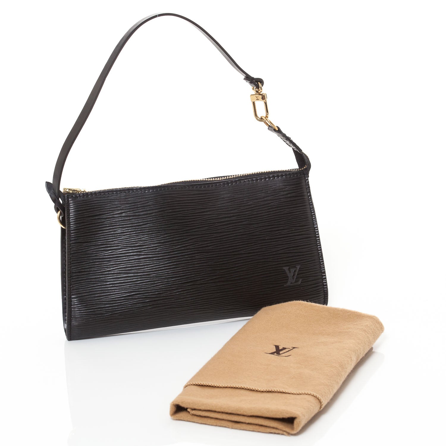 Louis Vuitton Epi Pochette Accessories Black 4 of 7