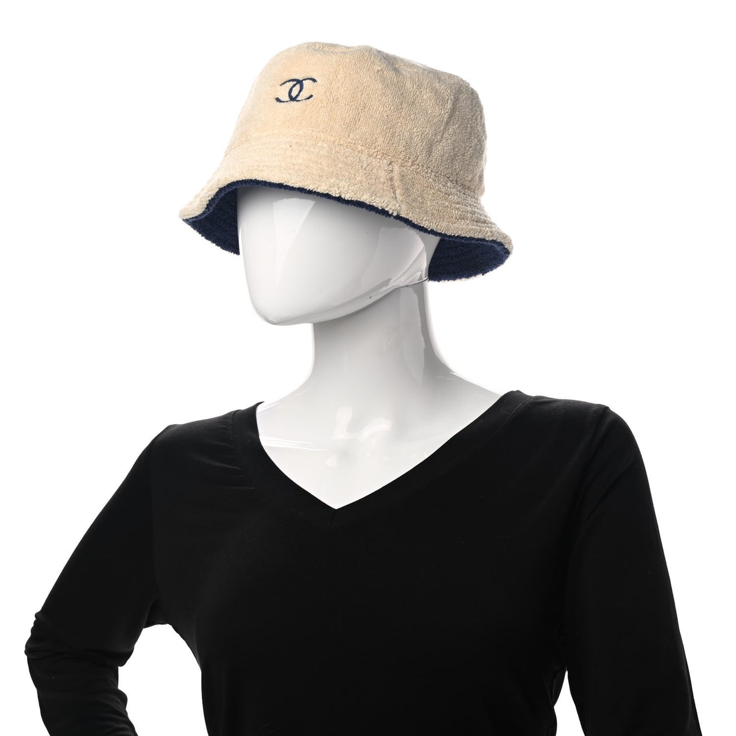 Terry Cloth CC Bucket Hat M Ecru