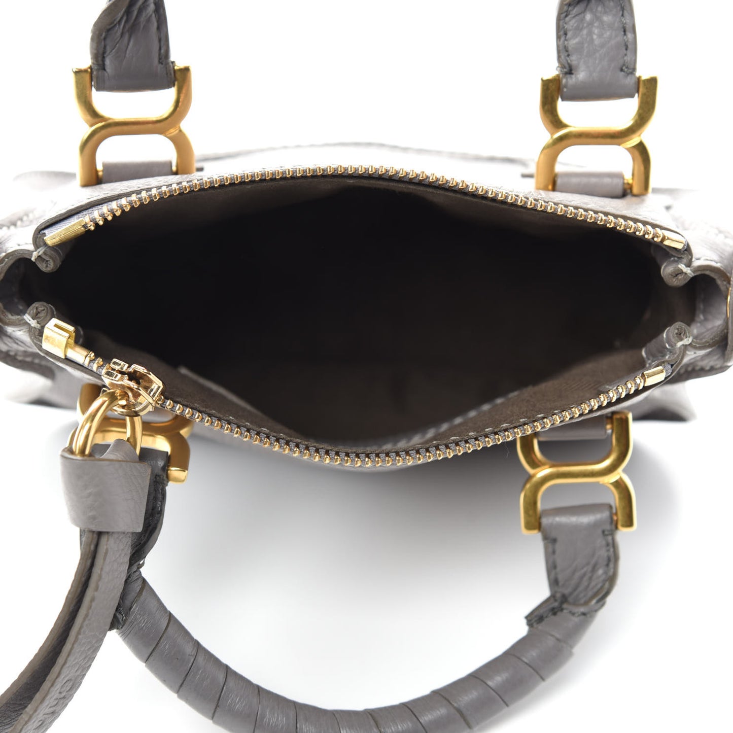 Calfskin Mini Marcie Satchel Cashmere Grey