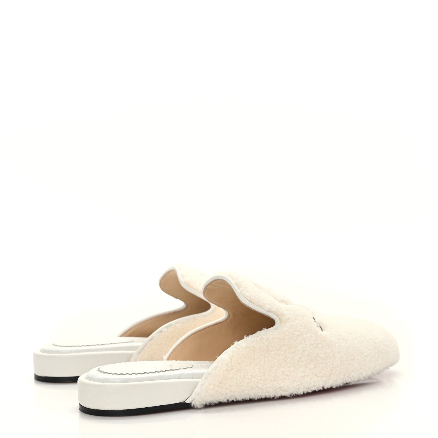 Christian Louboutin Navy Coolito Donna Slippers 39.5 White 4 of 7