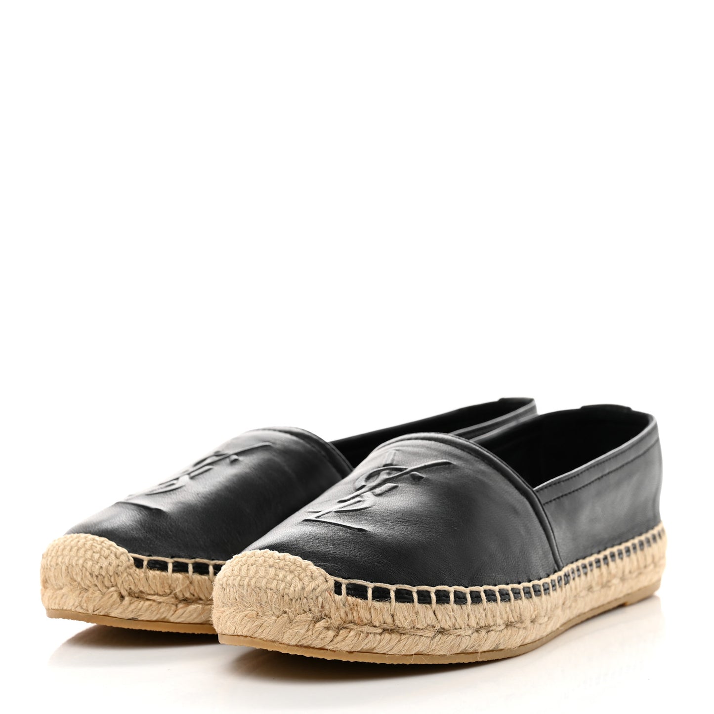 Lambskin Monogram Espadrilles 36.5 Black