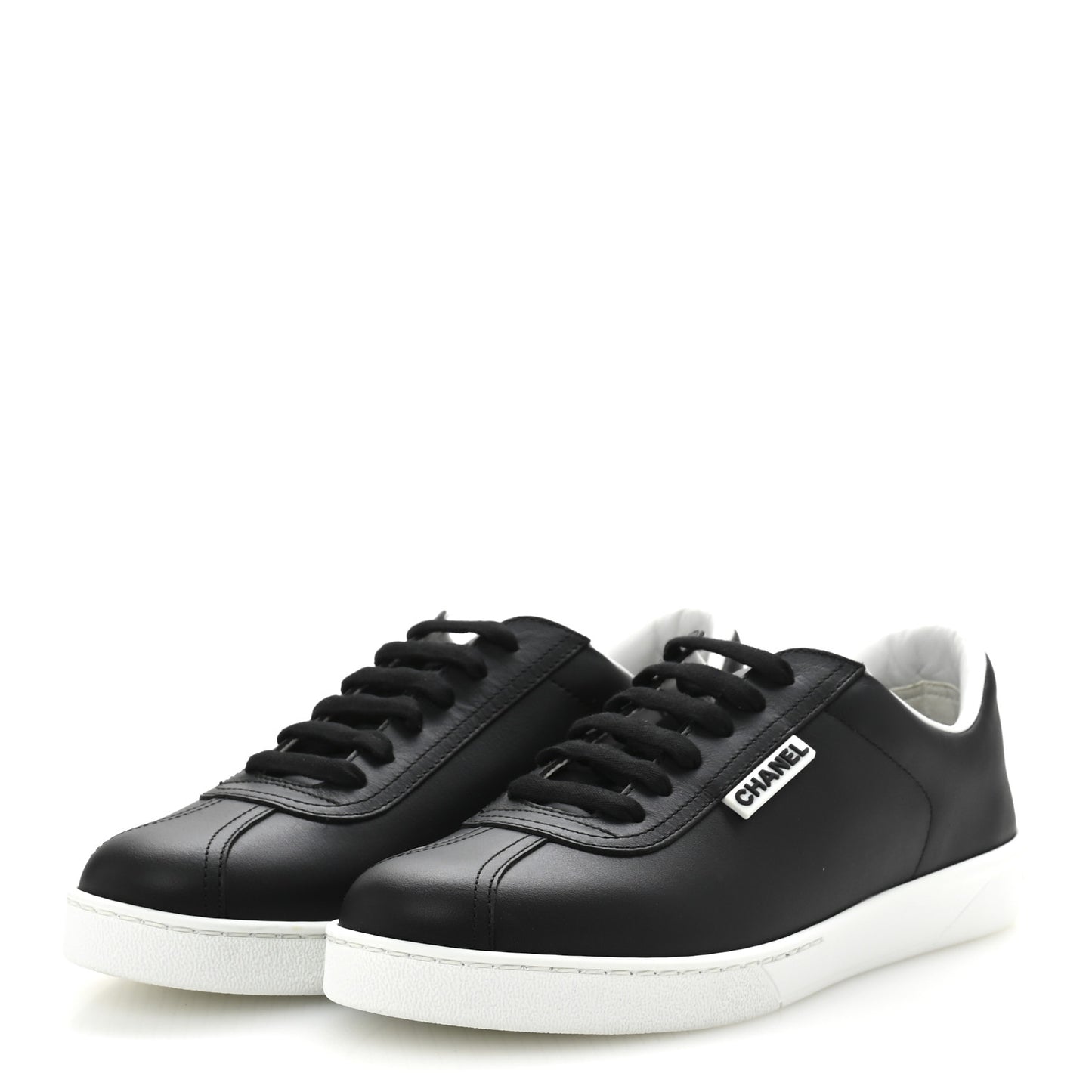 Calfskin CC Womens Sneakers 38.5 Black