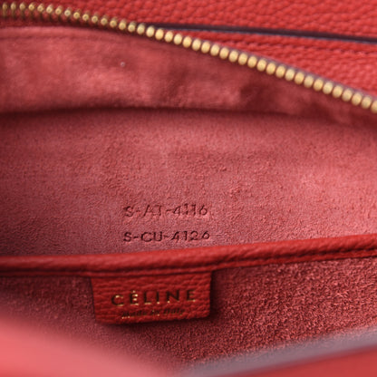 Celine Baby Grained Calfskin Nano Luggage Red 9 of 10