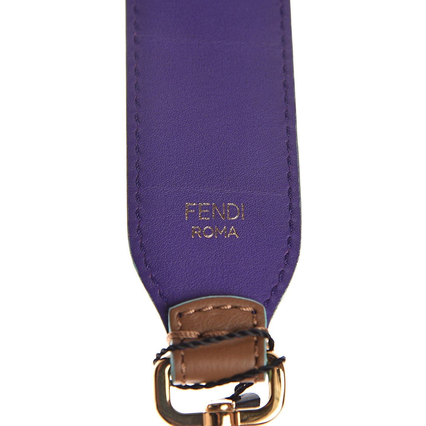 Vitello Dolce Bi-Color Strap You Brownie Purple
