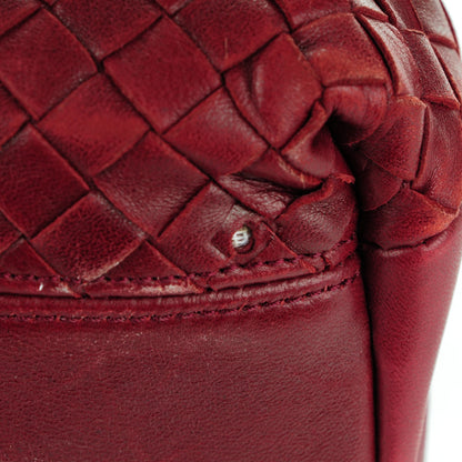 Bottega Veneta Nappa Intrecciato Satchel Red 11 of 12